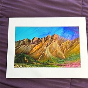 Vibrant Mountain Landscape Art Print